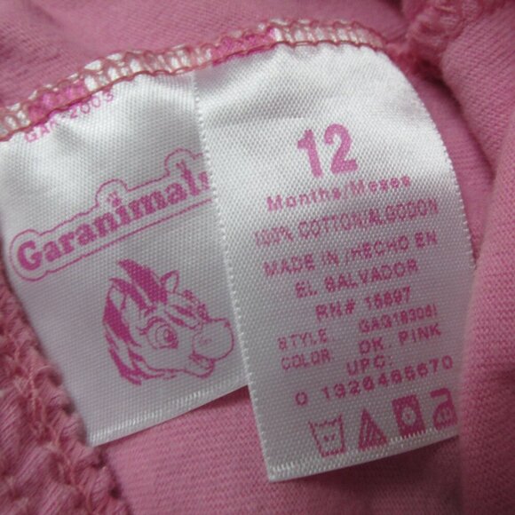 Garanimals Pull On Shorts Toddler Girls Size 12M‎ Pink Infant Elastic Bottoms - Picture 2 of 3